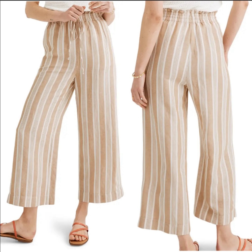 NWT Huston Stripe Tan Smocked Pants size XXL